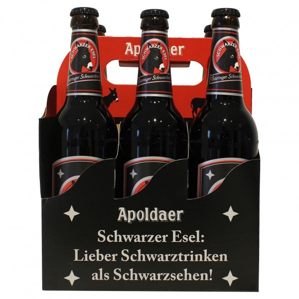 Schwarzer Esel 6er Träger